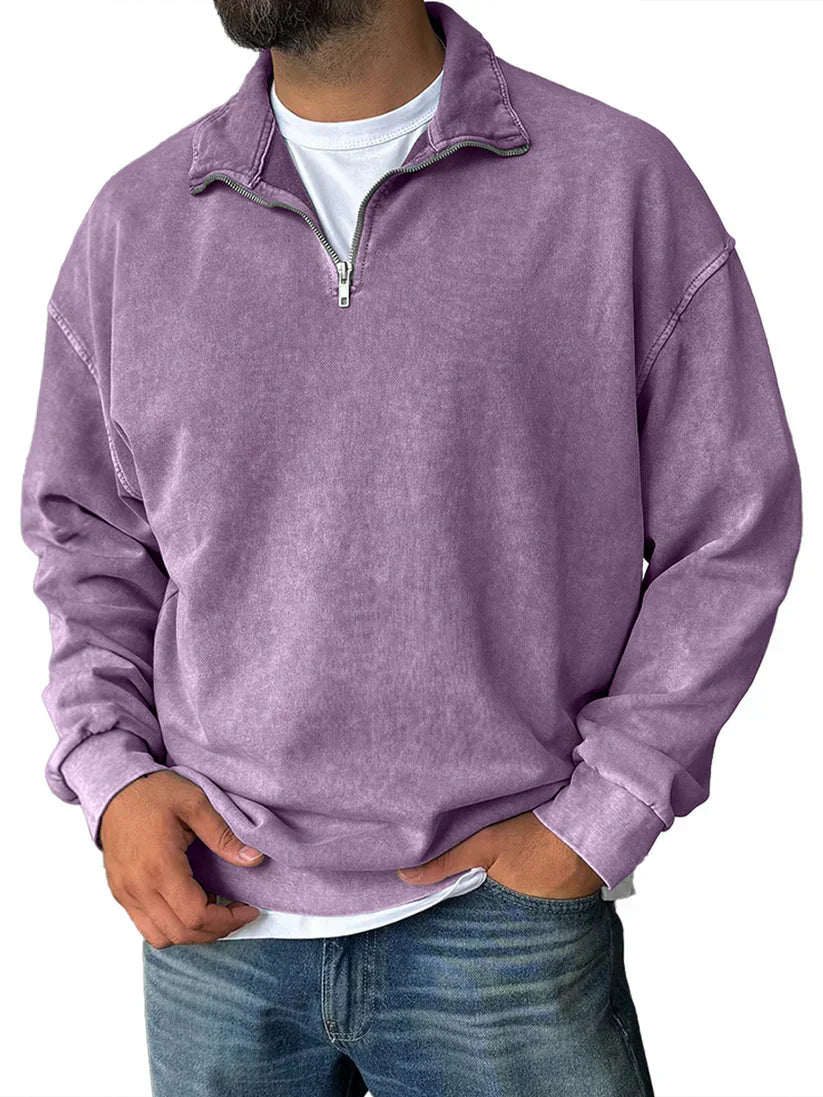 Casual Half Zip Collar Sweatshirt