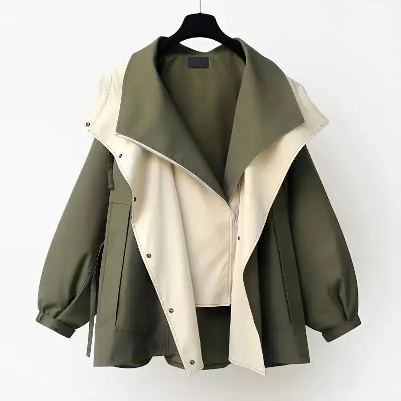 Xandra Trendy Hooded Windbreaker Coat