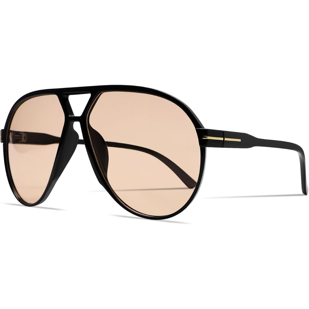 Retro Oversized Aviator Sunglasses - Amara