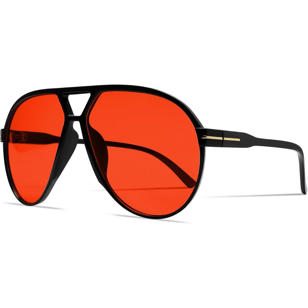 Retro Oversized Aviator Sunglasses - Amara