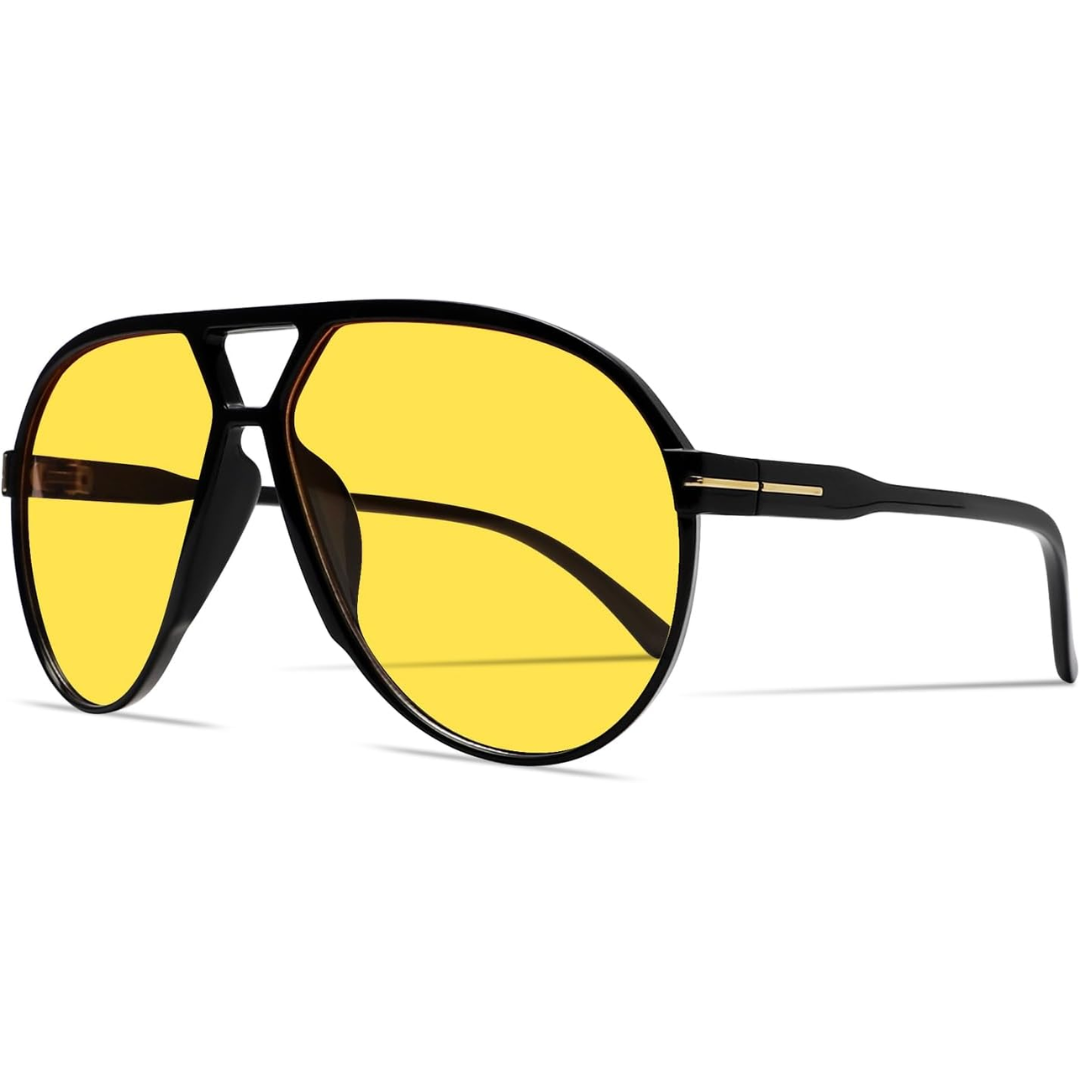 Retro Oversized Aviator Sunglasses - Amara