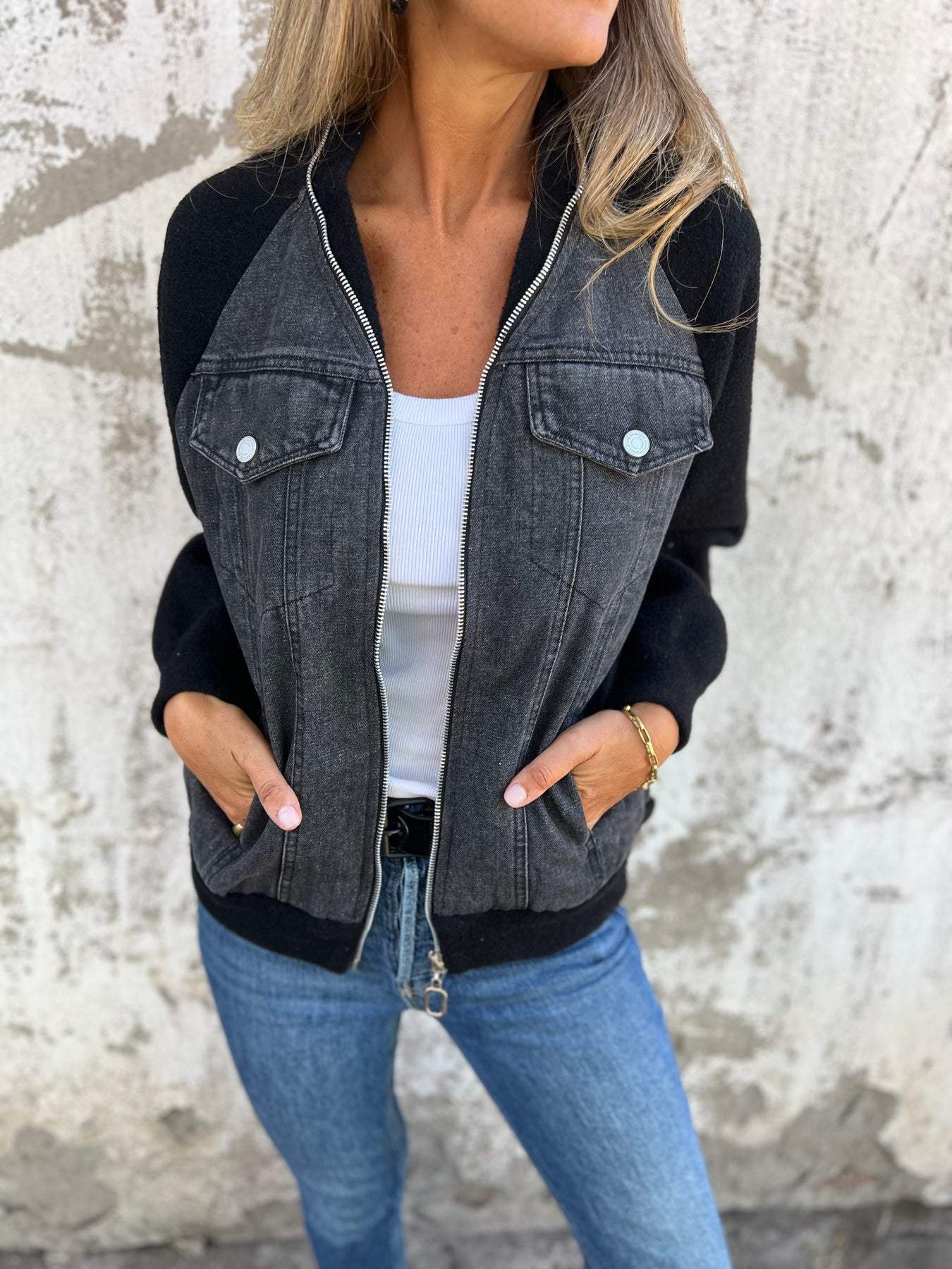 Modern Jacket with Denim